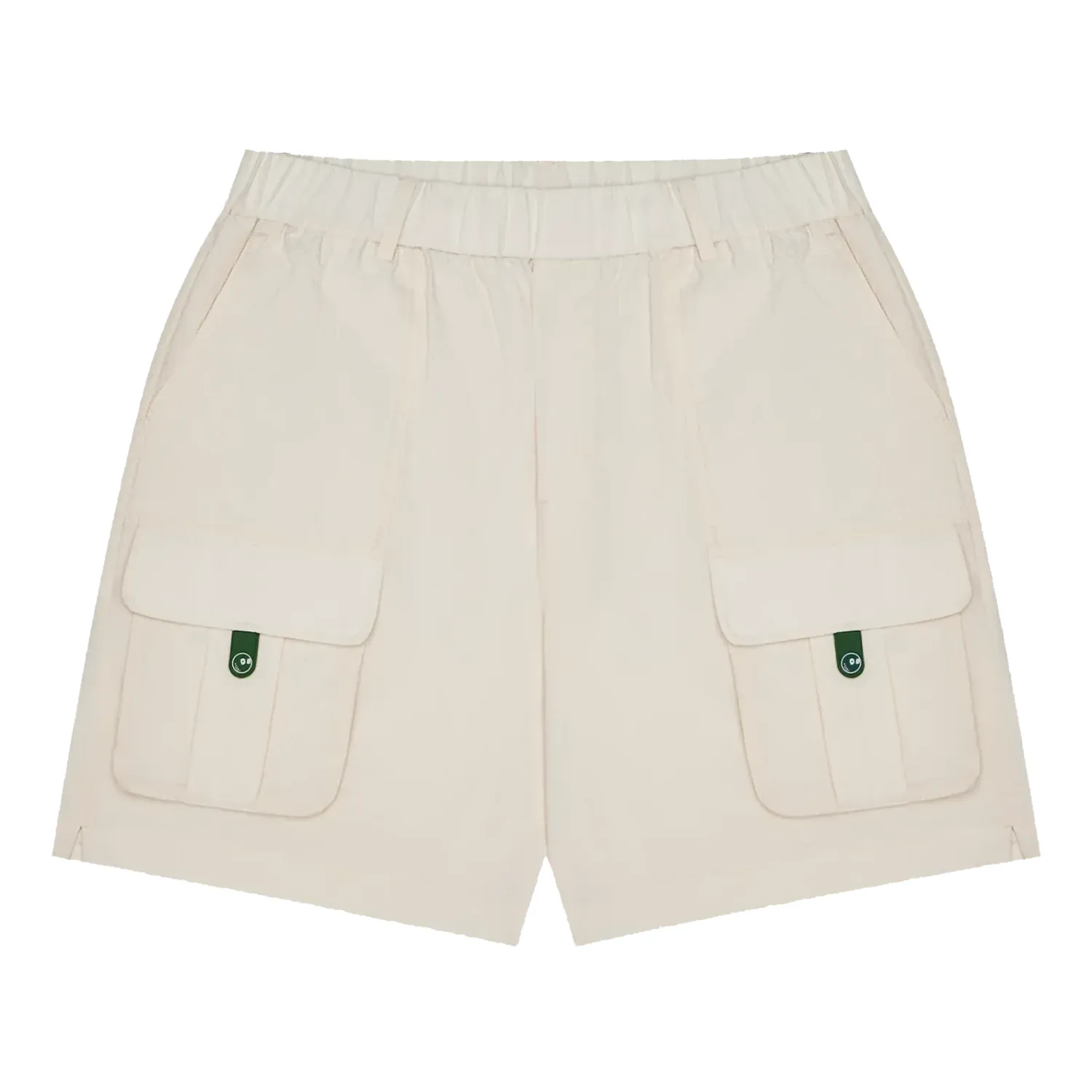 Front product image of the Malbon Golf Bass Club Seersucker Windshort in Ivory.