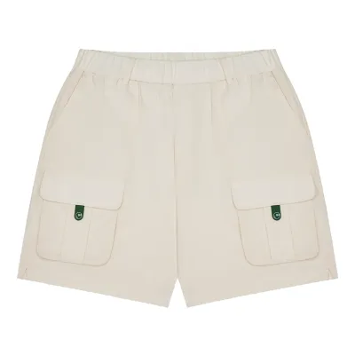 Front product image of the Malbon Golf Bass Club Seersucker Windshort in Ivory.