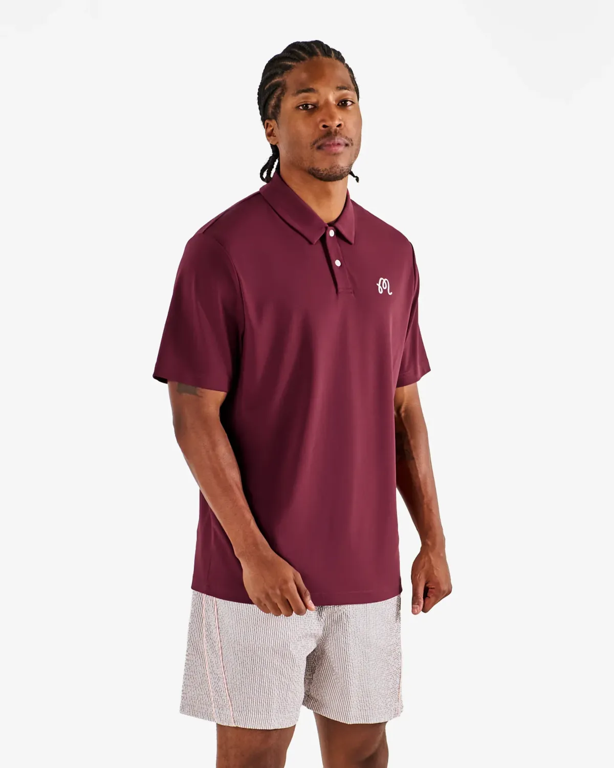 Malbon Golf Fairway Polo Raspberry Truffle