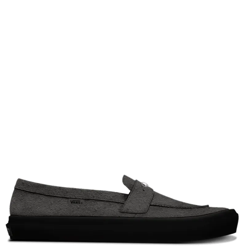 Side profile of Vans Skate Loafer in Crepe Faded Black suede