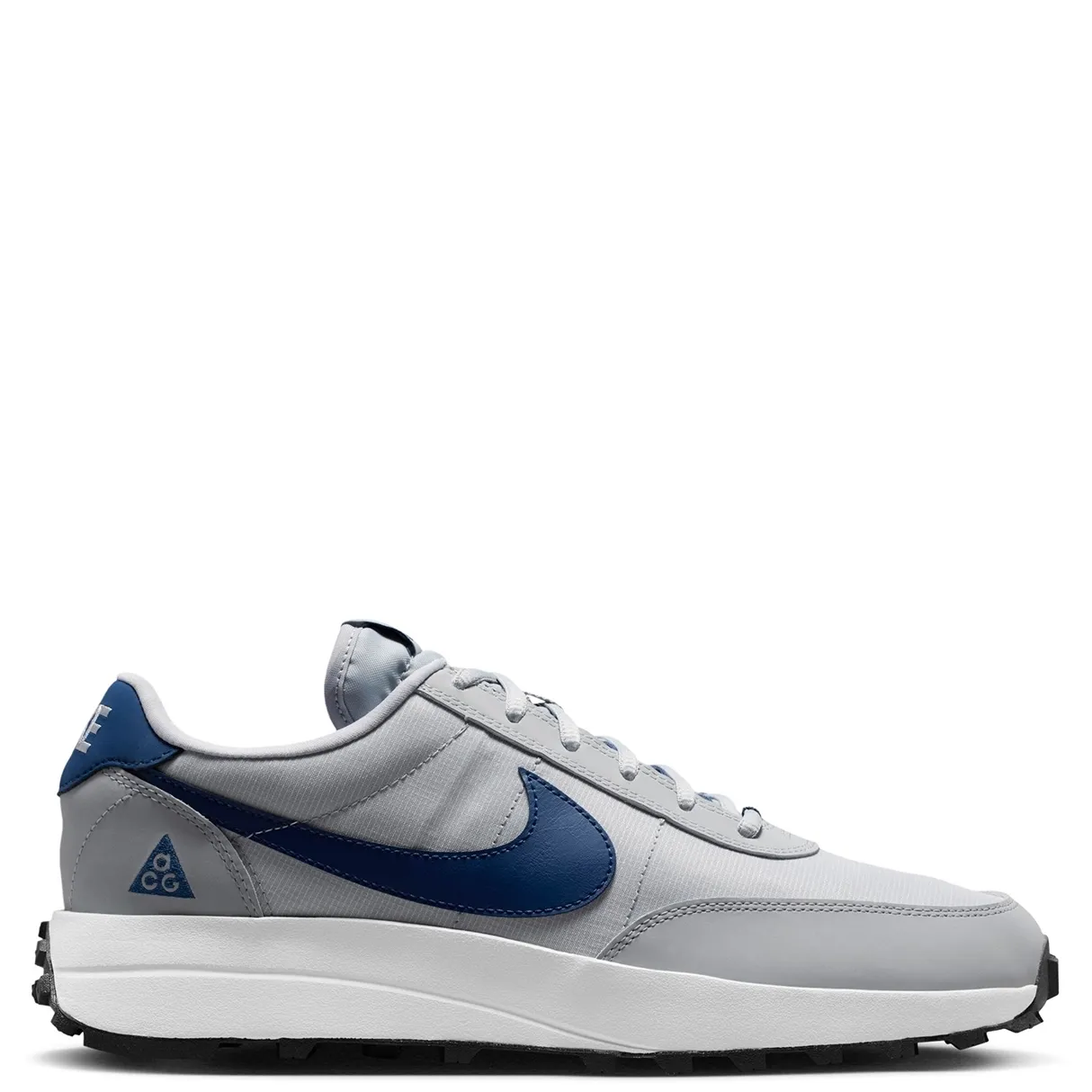 Medial side profile of the Nike ACG LDV highlighting ACG heel logo and trail-inspired design.