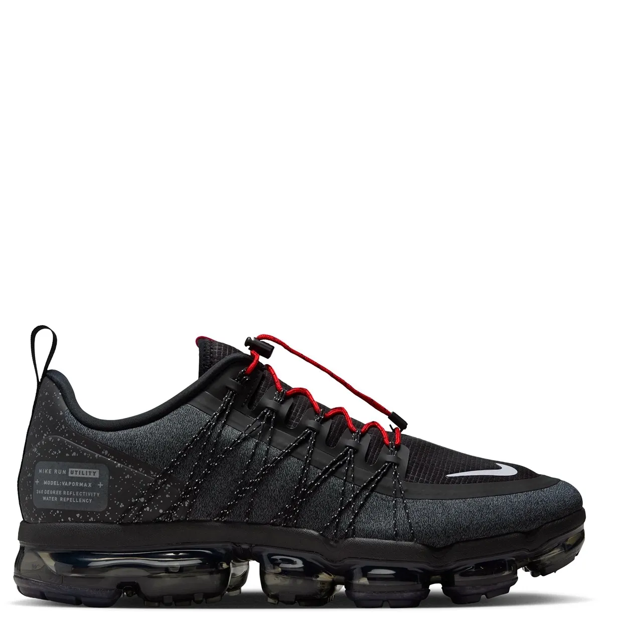 Medial side profile of Nike Air VaporMax Run Utility with utility branding.