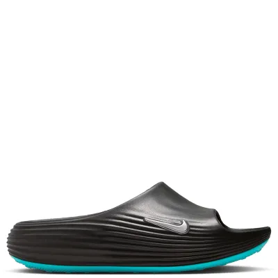 Medial side view of Nike ReactX Rejuven8 recovery slide in Black