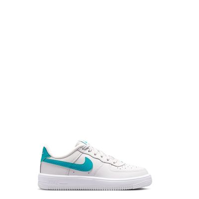 Medial side profile of Nike Force 1 Low PS in Platinum Tint with clean leather upper
