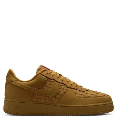 Medial side profile of Nike Air Force 1 Low Retro Premium in premium Wheat leather