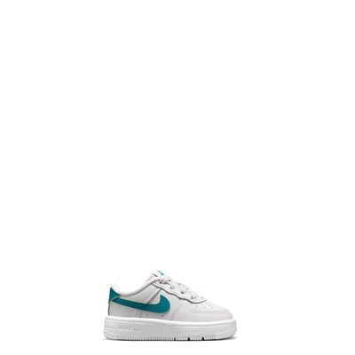 Medial side profile of Nike Force 1 Low TD in Platinum Tint with clean leather panels.