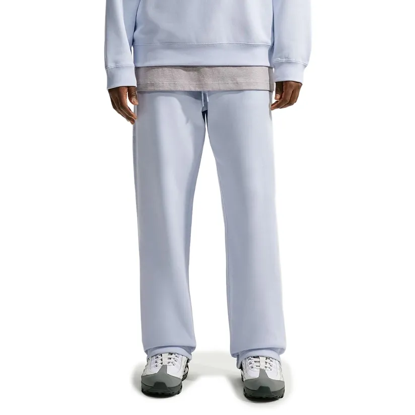 Front view of Nike Solo Swoosh Open-Hem Pants in Football Grey