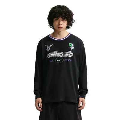 Front view of Nike SB Rugby Long Sleeve Tee with rugby-inspired graphic