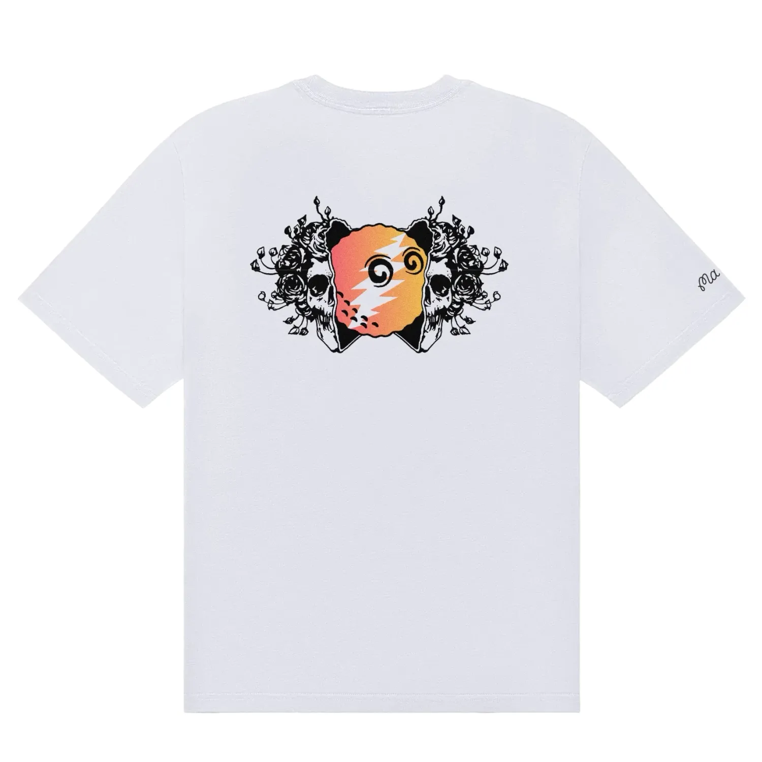 Back view of Malbon Golf Grateful Dead Bermuda Foundation Tee with oversized graphic