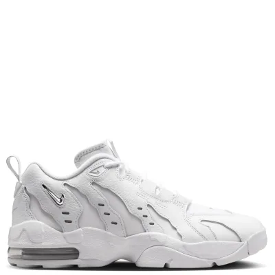 Medial view of Nike Air DT Max '96 Low highlighting sculpted overlays, metallic Swoosh and Max Air cushioning.