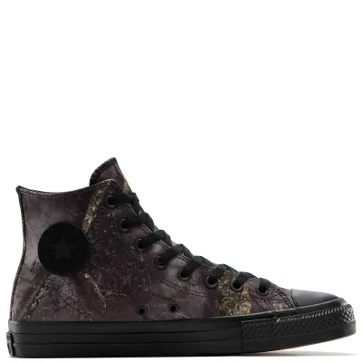 Side view of Converse Chuck Taylor All Star Pro Realtree APX Black with tonal ankle patch and camouflage print.