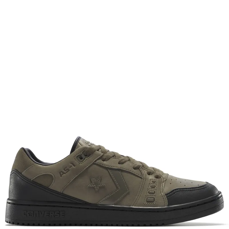 Side view of Converse AS-1 Pro Rubberized in Truffle and Black with tonal star chevron branding and rubber overlays.