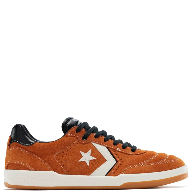 Side view of Converse Louie Lopez Pro 2 Rusted Bolt suede shoe with white Star Chevron logo and gum outsole.