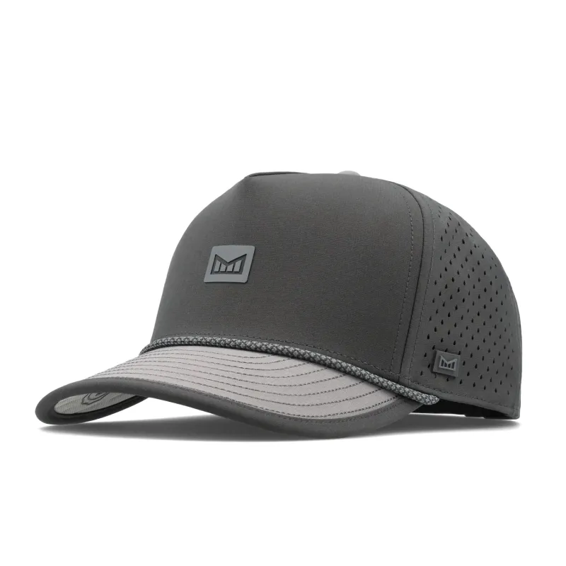 Melin Odysea Rope Streamline hat in Raven with tonal logo and rope detail.