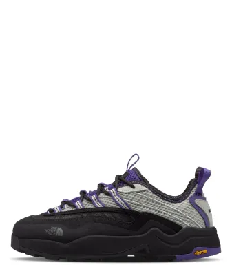 Opposite side view of The North Face Clyffe Ultra highlighting layered mesh, suede panels and Peak Purple accents.