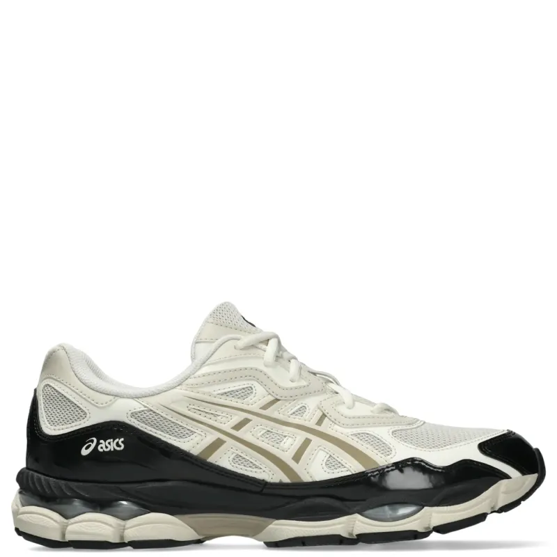 Opposite medial side profile of the ASICS GEL-NYC highlighting layered overlays, breathable mesh, and cushioned sole.