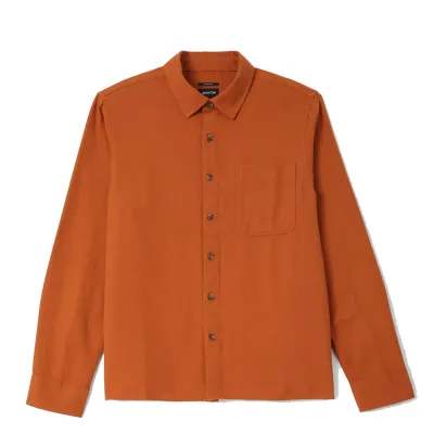 Brixton Hastings Lightweight Flannel in caramel with button front and single chest pocket