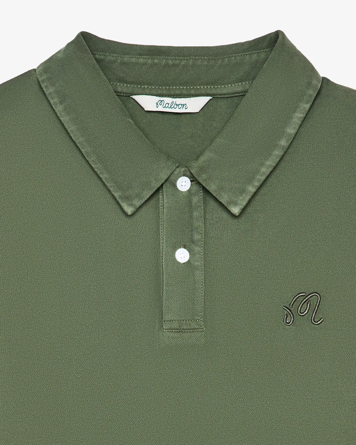 Malbon Golf Fairway Overdyed Rifle Green Polo