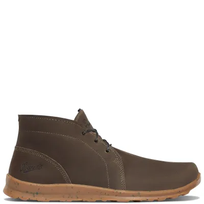 Side view of the Danner Forest Chukka in Bracken with a lightweight speckled brown outsole.