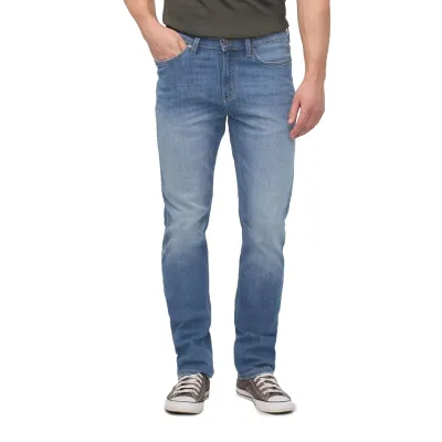 Front view of DUER Performance Denim Slim Straight pants in Vintage Cascade