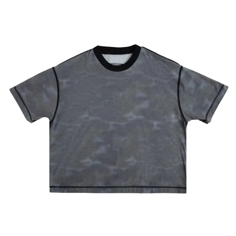 Front product view of the Jungles Inside Out Camo Tee showing the camo side and contrast seams.