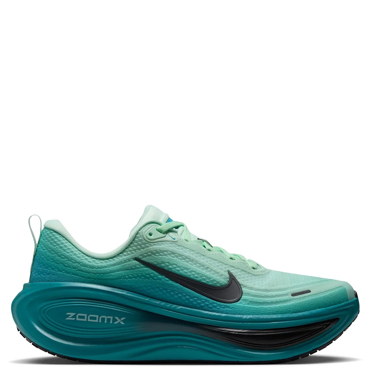 Opposite side view of the Nike Vomero Plus Chicago Marathon shoe in Arctic Green