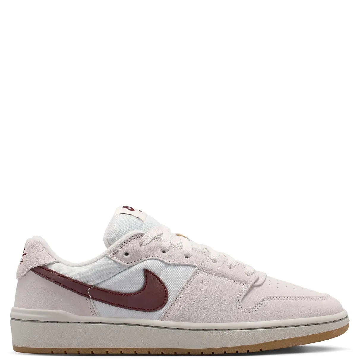 Opposite side view of the Nike SB Code 58 shoe in Summit White and Phantom