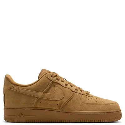 Opposite side view of Wheat Nike Air Force 1 '07 LV8 with textured panels and a tonal Air-branded midsole.