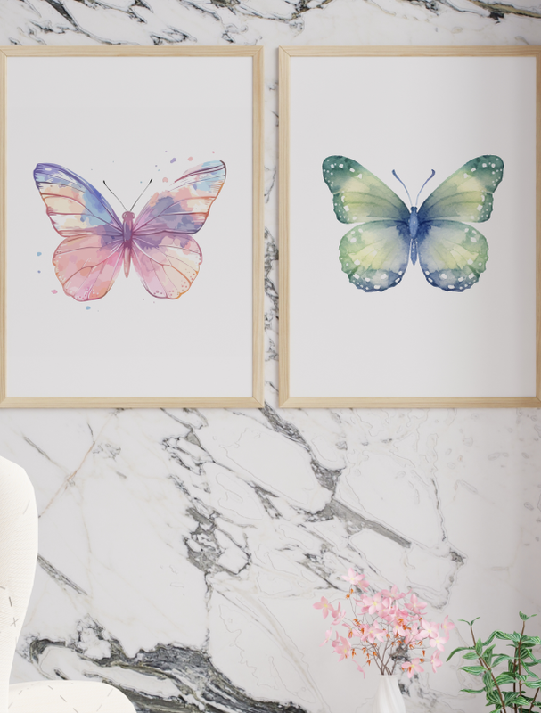 Pastel Butterfly Set of 2