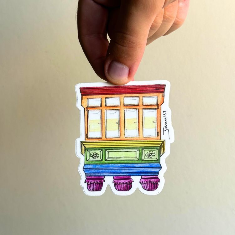 Rainbow &amp; Trans Balcony Stickers