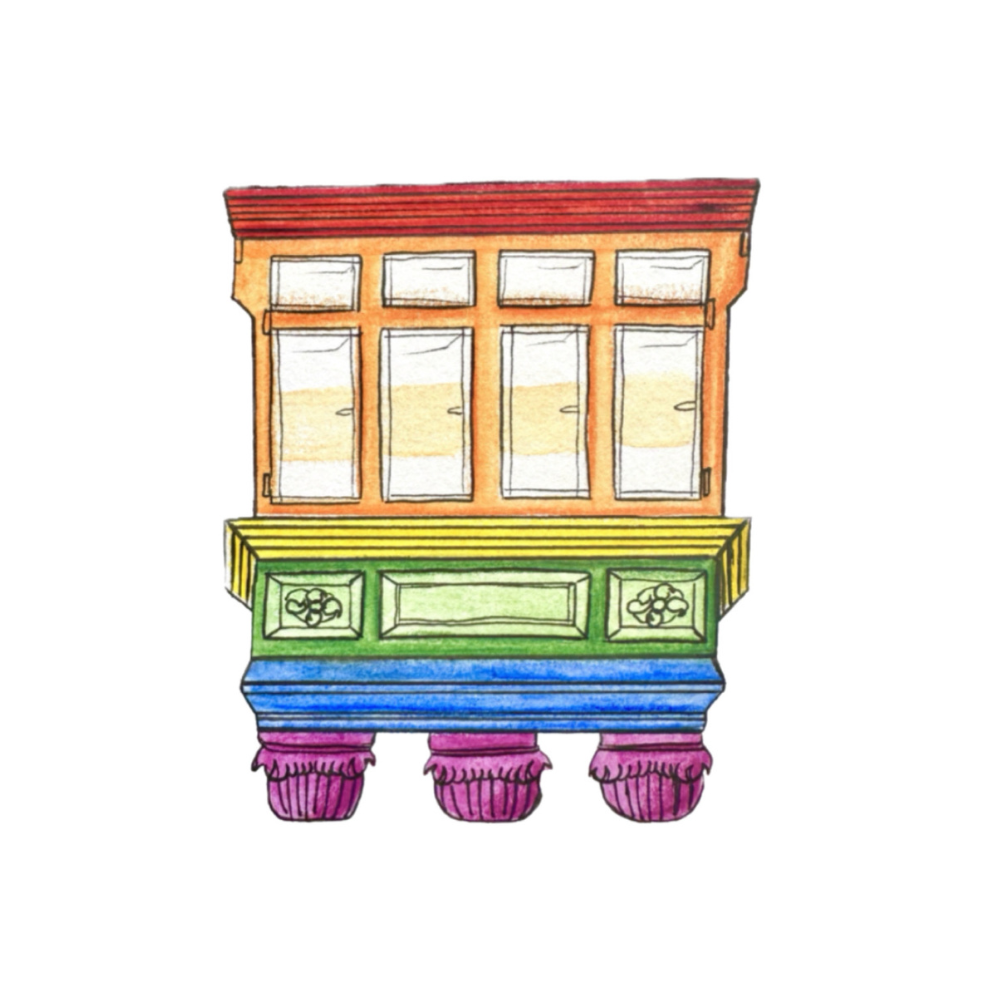 Rainbow Balcony Magnet