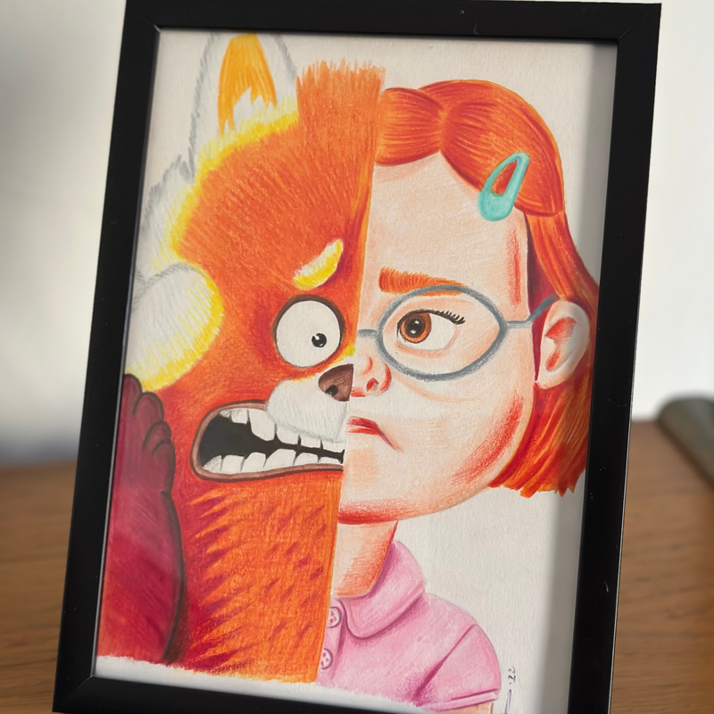 Turning Red Framed Artwork