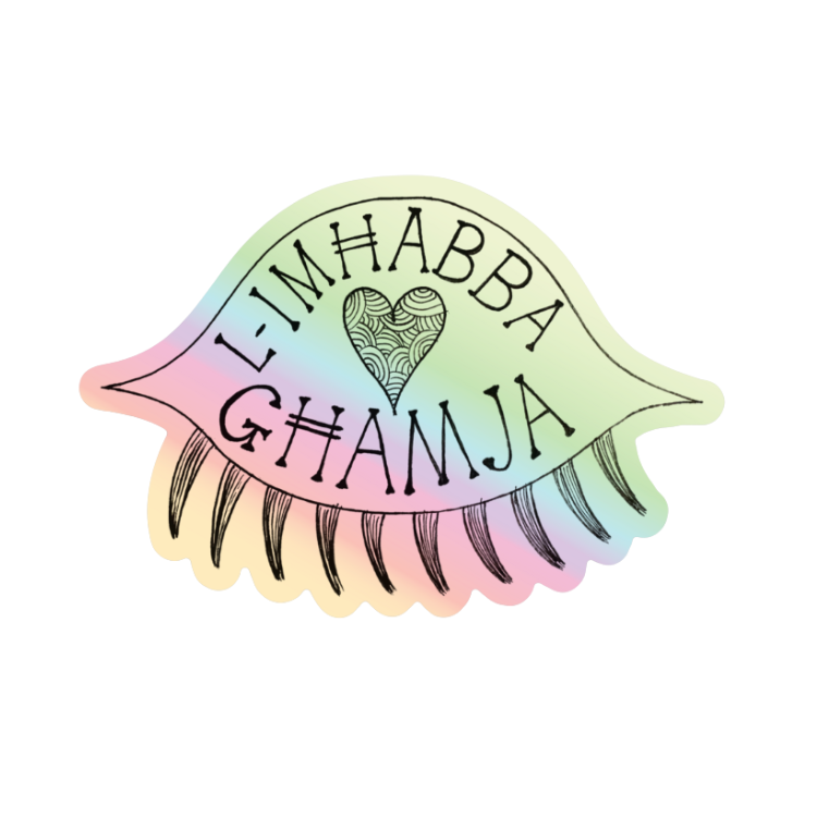 L-Imħabba Għamja Holographic Sticker