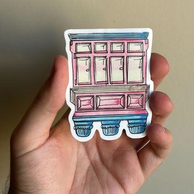 Rainbow &amp; Trans Balcony Stickers