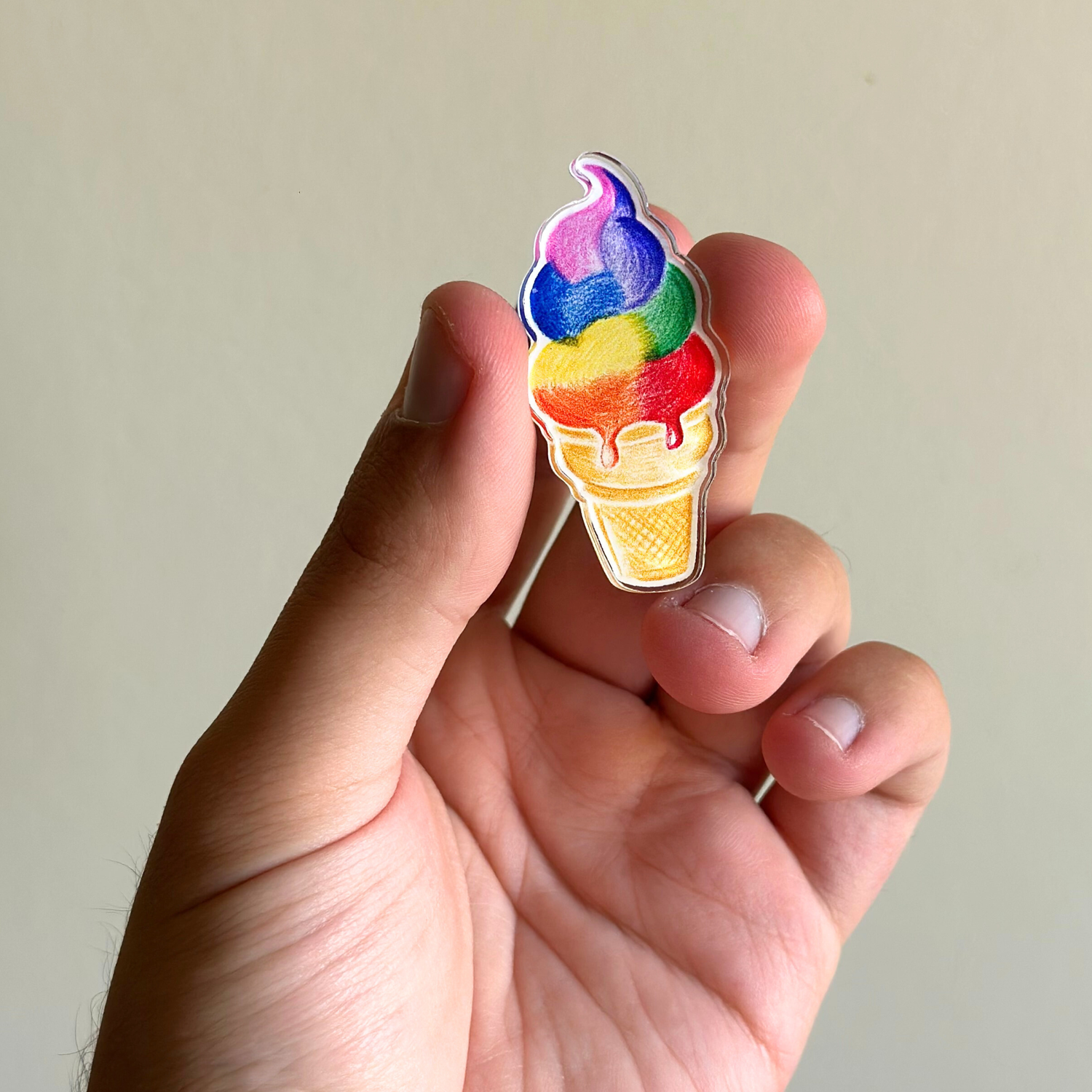 Rainbow Ice Cream Magnet