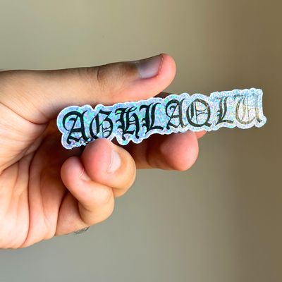 Agħlaqlu Glitter Sticker