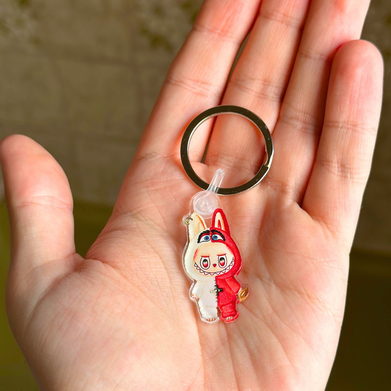 Maltese Monster Keychain