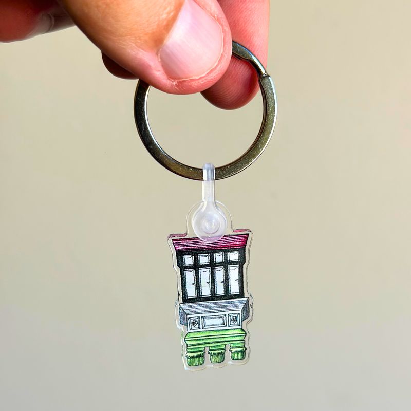 Free Palestine Maltese Balcony Keychain