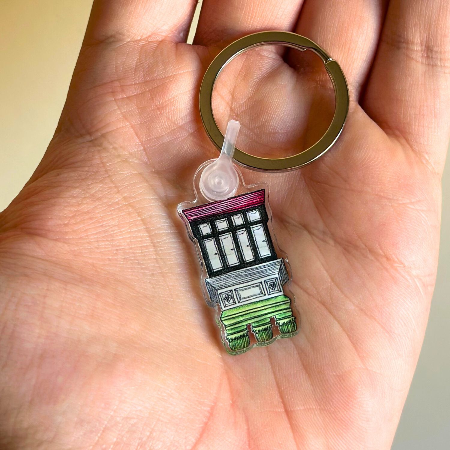 Free Palestine Maltese Balcony Keychain