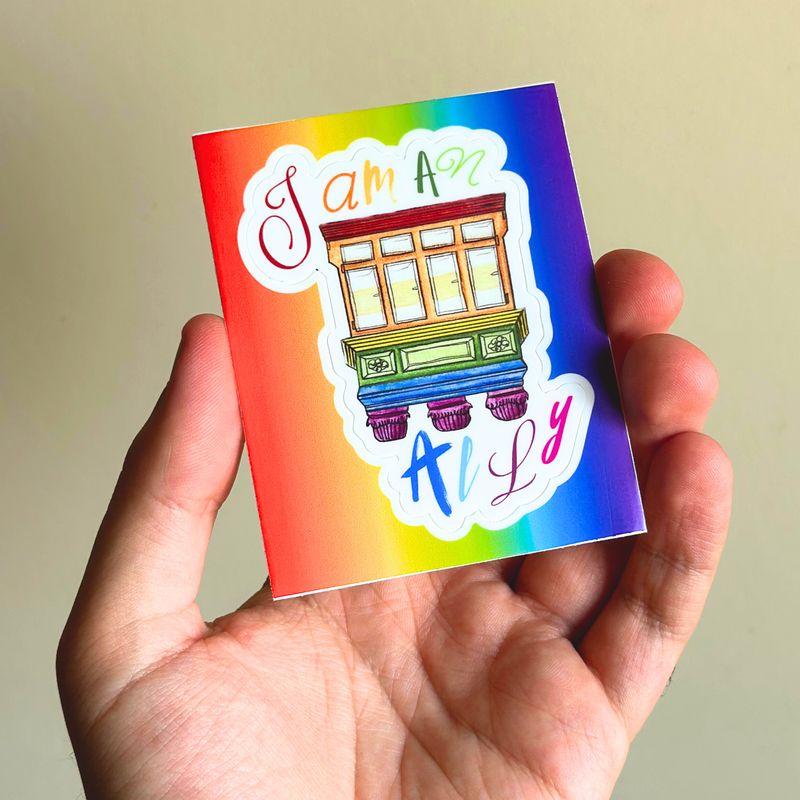 Rainbow Balcony Ally Sticker