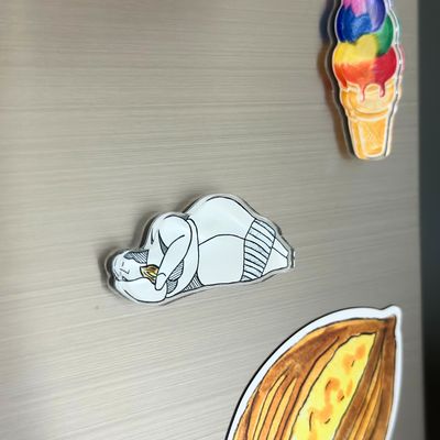 Sleeping Lady with Pastizz Acrylic Magnet