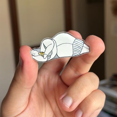 Sleeping Lady with Pastizz Acrylic Magnet