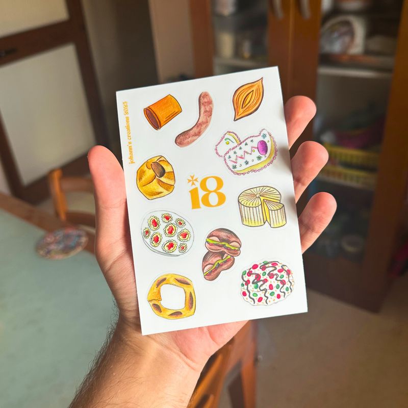 i8 Maltese Food Sticker Sheet