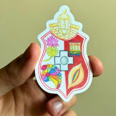 Maltese Ru Badge Fabric Sticker