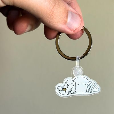 Sleeping Lady with Pastizz Keychain