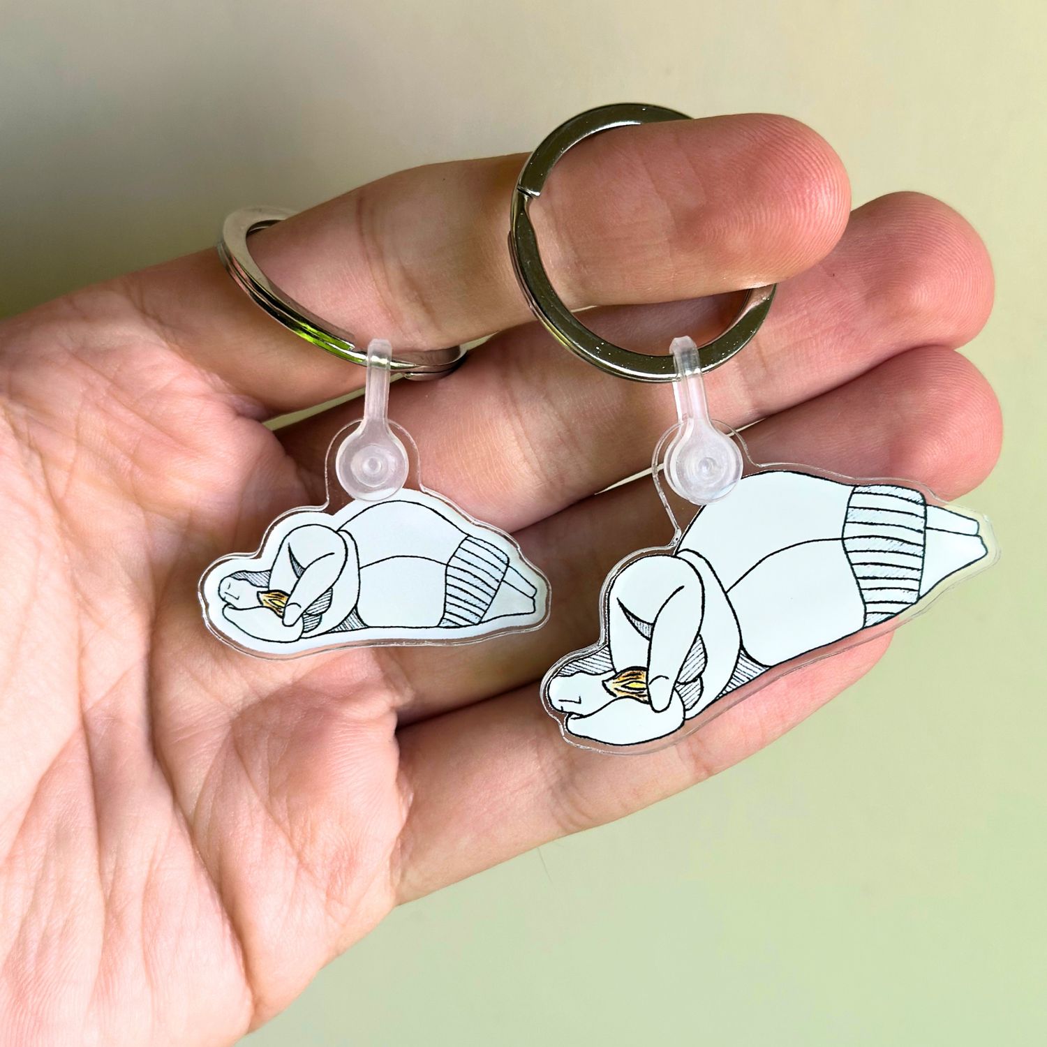 Sleeping Lady with Pastizz Keychain