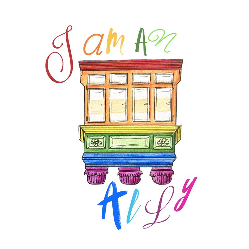 Rainbow Balcony Ally Sticker