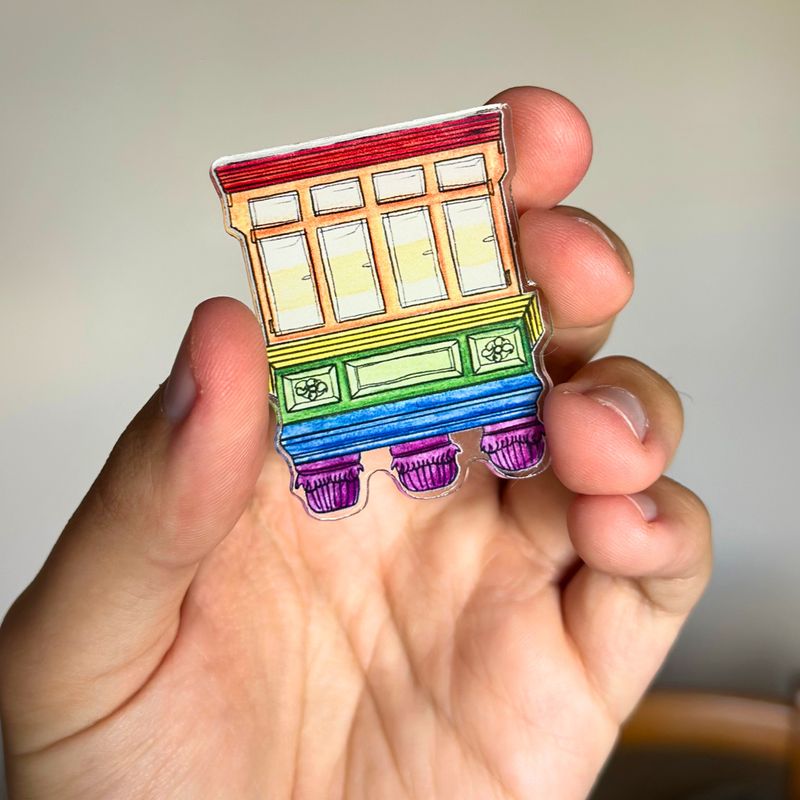 Rainbow Balcony Acrylic Magnet