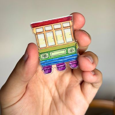Rainbow Balcony Acrylic Magnet