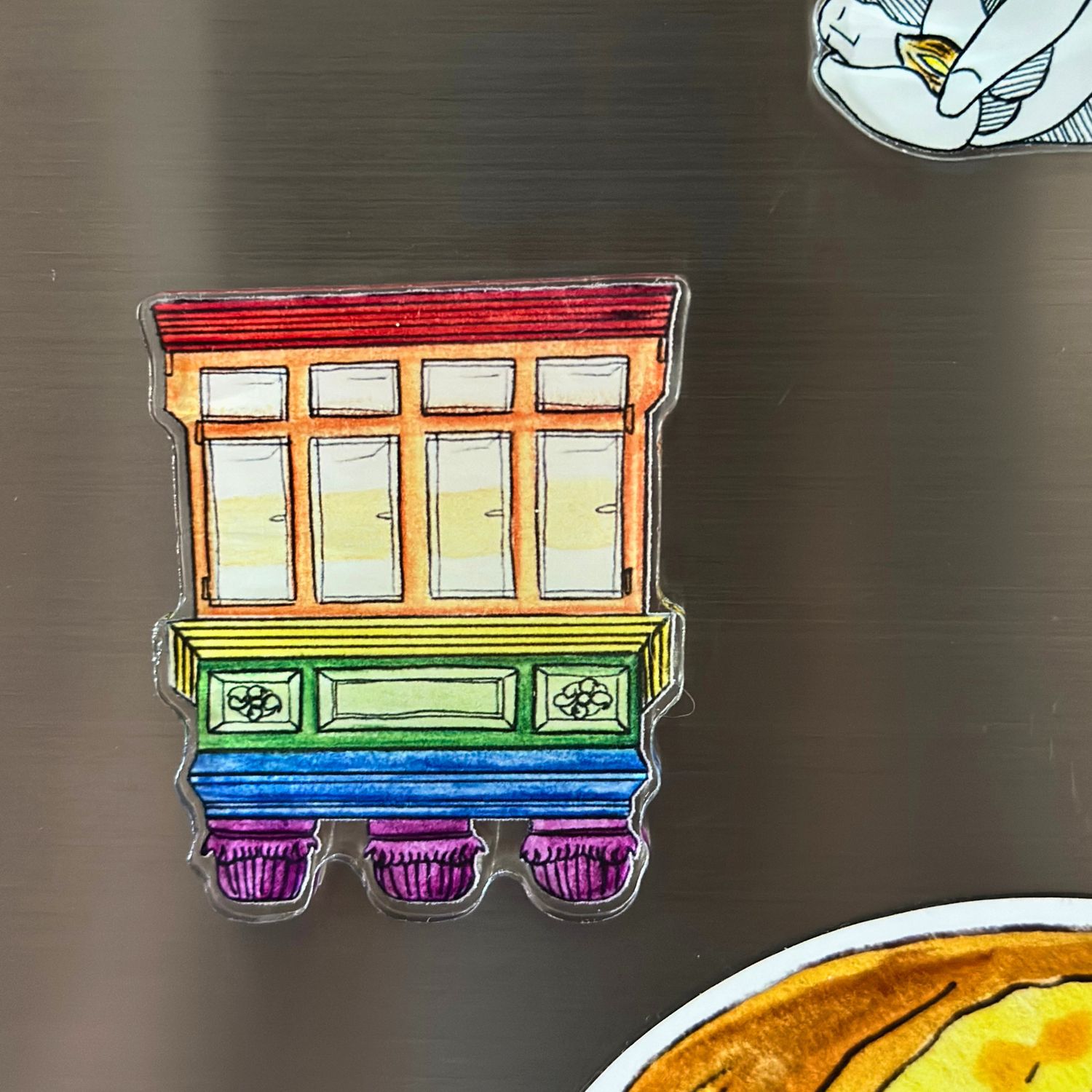 Rainbow Balcony Acrylic Magnet